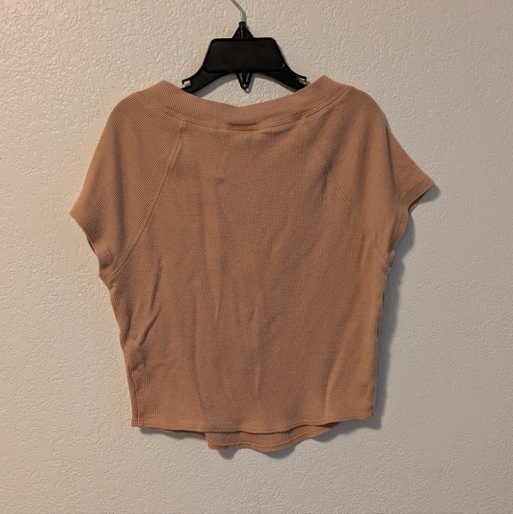 Out From Under Tan Button-Up Top - Picture 2 of 4